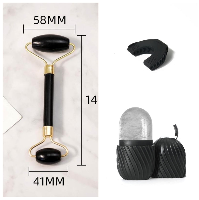 Rodillo Facial de Jade | Masajeador Facial Antiarrugas y Reafirmante para el Cuidado de la Piel